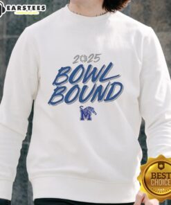 Nice Memphis Tigers Bowl Bound 2025 sweatshirt featuring vibrant team colors and logo, perfect for fans and supporters.