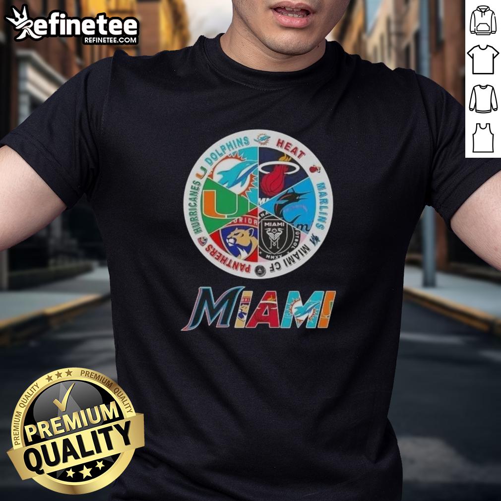 nice-miami-all-sports-dolphins-heat-marlins-miami-fc-panthers-hurricanes-logos-t-shirt-1 Nice Miami All Sports T-Shirt featuring Dolphins, Heat, Marlins, Miami FC, Panthers, and Hurricanes logos.
