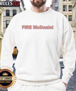 Nice Miami Dolphins Fire Mike McDaniel sweatshirt showcasing team pride and fan support for the Miami Dolphins.