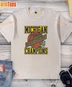 Alt Text: 1989 National Champions Michigan Wolverines Basketball washed t-shirt showcasing team spirit and vintage style.