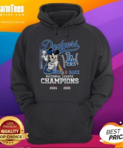 Alt Text: Nice Mickey Mouse X Los Angeles Dodgers hoodie celebrating back-to-back National League Champions 2025.