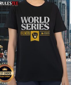 Nice Milwaukee Brewers MLB World Series Baseball 2025 ladies tee showcasing vibrant team colors and stylish design.