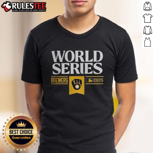 Nice Milwaukee Brewers MLB World Series Baseball 2025 T-Shirt featuring team logo and vibrant design for fans.
