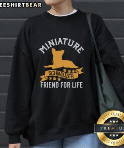 Cozy sweatshirt featuring a cute Miniature Schnauzer, perfect for dog lovers and a friend for life.