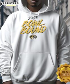 Alt Text: Stylish Nice Missouri Tigers Bowl Bound 2025 hoodie in black, perfect for fans supporting their team this season.