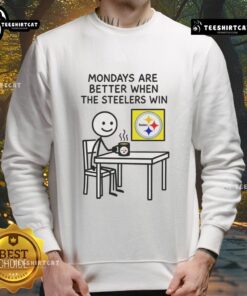Alt Text: Pittsburgh Steelers NFL 2025 meme sweatshirt for a cozy, nice Monday vibe with team spirit.