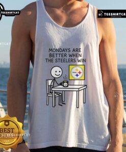 Funny meme tank top featuring Pittsburgh Steelers NFL 2025 design, perfect for brightening up your Nice Monday.
