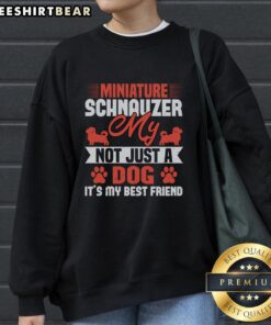 Cozy sweatshirt featuring a Miniature Schnauzer design, perfect for dog lovers and celebrating best friends.