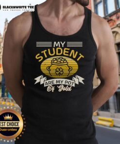 Vintage tank top with 'My Students Are My Pot of Gold' design, perfect for teachers and education enthusiasts.
