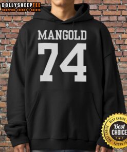 Nick Mangold 74 hoodie featuring New York Jets logo, perfect for fans and game day apparel.