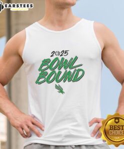Nice North Texas Mean Green Bowl Bound 2025 tank top featuring vibrant colors and team logo for fans and supporters.