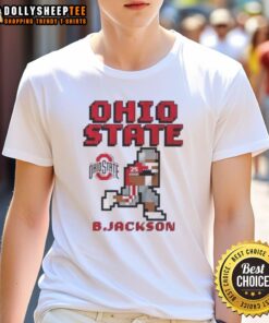 Nice Ohio State Buckeyes Football Bo Jackson Retro Baller T-Shirt featuring vintage design and vibrant team colors.
