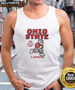 Alt Text: Retro Baller tank top featuring Jeremiah Smith and Ohio State Buckeyes football logo, perfect for fans and summer wear.