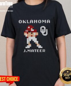 Nice Oklahoma Sooners Football John Mateer Retro Baller Ladies Tee showcasing vintage style and team spirit.