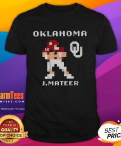 Alt Text: Retro Oklahoma Sooners Football John Mateer Baller T-Shirt design featuring bold colors and vintage graphics.