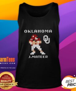 Alt Text: Retro Baller Tank Top featuring the Oklahoma Sooners logo designed by John Mateer, perfect for football fans.