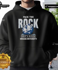 Nice Pack The Rock Indiana Hoosiers hoodie featuring vibrant team colors and logo, perfect for fans.