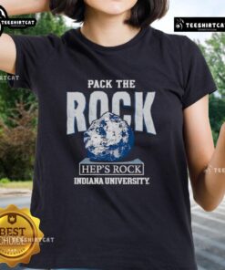 Nice Pack The Rock Indiana Hoosiers ladies tee featuring vibrant team colors and stylish design for fans.