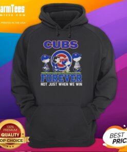 Nice Peanuts Snoopy and Friends X Chicago Cubs hoodie featuring 'Forever Not Just When We Win' slogan.
