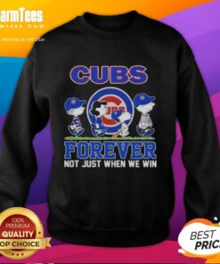 Alt Text: Nice Peanuts Snoopy and Friends X Chicago Cubs Forever sweatshirt design celebrating fandom and friendship.