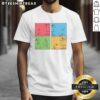Alt Text: Nice Peanuts Snoopy and Woodstock Panels T-Shirt featuring iconic characters in colorful panel design.