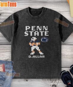 Nice Penn State Nittany Lions Football Drew Allar retro washed t-shirt featuring classic team logo and vibrant colors.