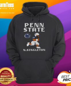 Penn State Nittany Lions football hoodie featuring Nicholas Singleton in a retro style, perfect for fans.