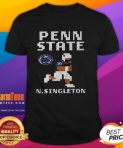 Alt Text: Retro Penn State Nittany Lions Football T-Shirt featuring Nicholas Singleton, perfect for fans and collectors.