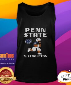 Retro Penn State Nittany Lions football tank top featuring Nicholas Singleton design for stylish fans.