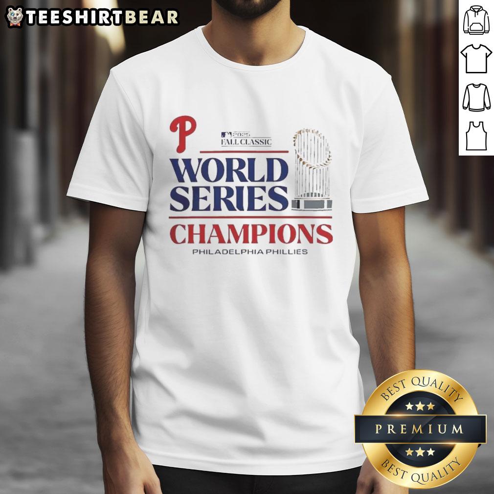 Nice Philadelphia Phillies Baseball 2025 World Series Champions Trophy T Shirt Nice Philadelphia Phillies Baseball 2025 World Series Champions Trophy T-Shirt featuring vibrant team colors and logo.