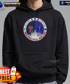 Nice Philadelphia Phillies EMS City Skyline Hoodie, featuring a stylish design with iconic city landmarks and team colors.