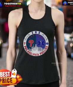 Nice Philadelphia Phillies EMS City Skyline Tank Top showcasing team spirit and urban style in vibrant colors.