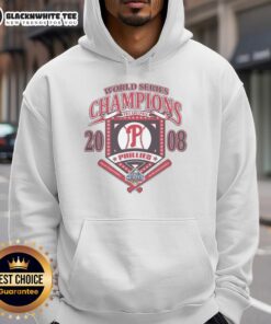 Alt Text: Nice Philadelphia Phillies White Cooperstown World Series Champions Arch Hoodie for fans and collectors.
