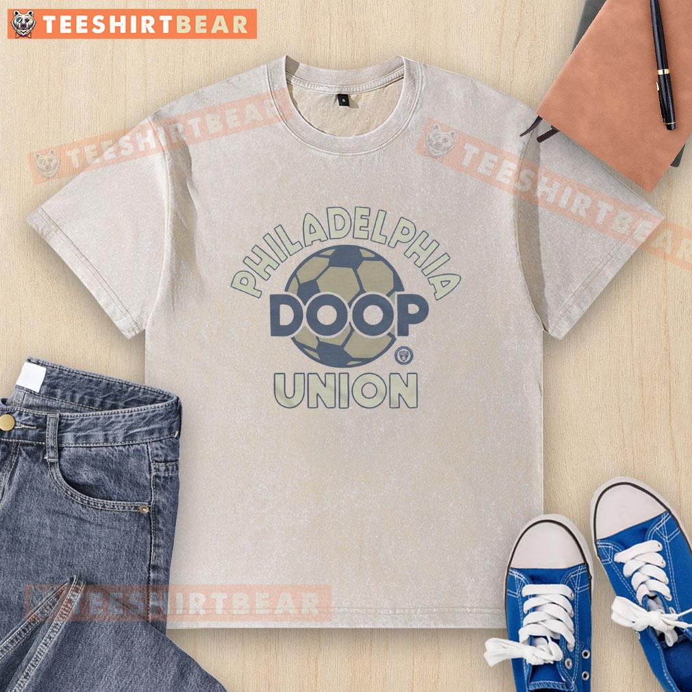 Nice Philadelphia Union Doop Washed T Shirt Nice Philadelphia Union Doop Washed T-Shirt showcasing team spirit in stylish, comfortable design for soccer fans.