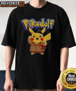 Alt Text: Nice Pikadolf Pokemon Pikachu T-Shirt featuring a unique design of Pikachu with a playful twist.