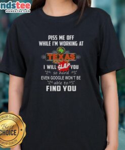 Alt Text: Funny 'Nice Piss Me Off' Texas Roadhouse ladies tee design for humor-loving fans of the restaurant.