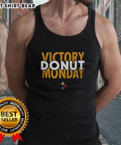 Nice Pittsburgh Steelers Football Victory Donut Monday Tank Top featuring team colors and logo for fans.
