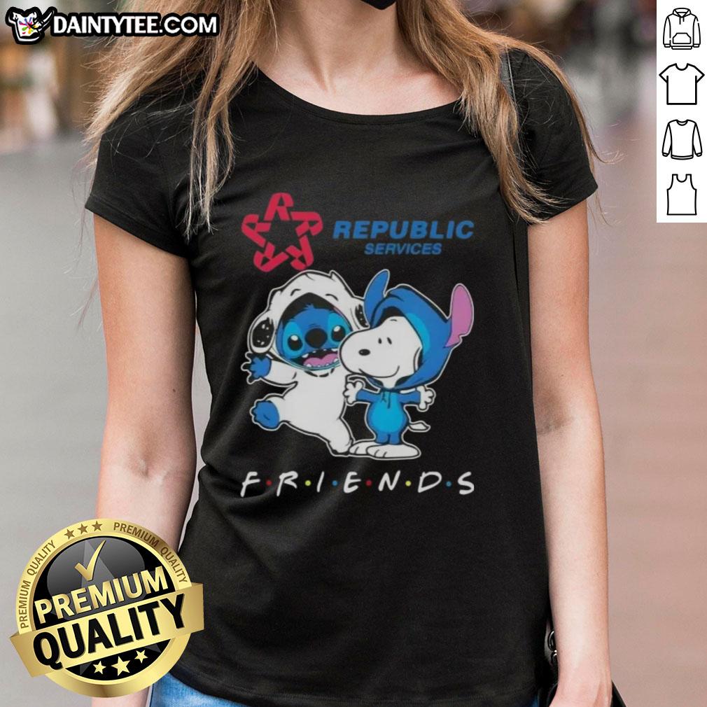 nice-premium-stitch-and-snoopy-x-republic-services-friends-ladies-tee Nice Premium Stitch and Snoopy x Republic Services Friends Ladies Tee, featuring a fun graphic design for casual wear.