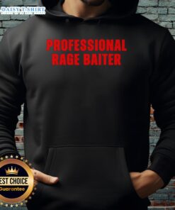 Stylish Nice Professional Rage Baiter Hoodie in black, perfect for casual wear and making a bold statement.