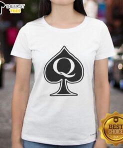 Stylish Nice Queen Spades Ladies Tee featuring a unique design, perfect for card game enthusiasts and fashion lovers.