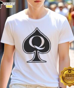 Stylish Nice Queen Spades T-Shirt featuring a bold queen card design, perfect for card game enthusiasts.