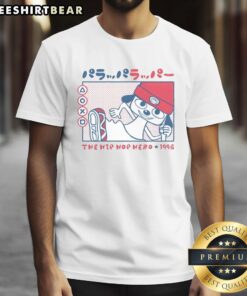 Nice Rappa Dog The Hip Hop Hero 1996 T-Shirt featuring a vibrant graphic of a cool dog in hip hop attire.