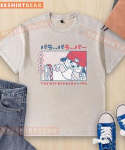 Nice Rappa Dog the Hip Hop Hero 1996 washed t-shirt featuring a colorful graphic of a dog in hip-hop style.