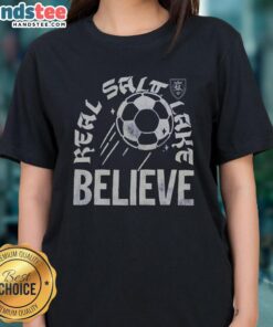 Nice Real Salt Lake Believe Ladies Tee featuring vibrant team colors and a stylish design for passionate fans.