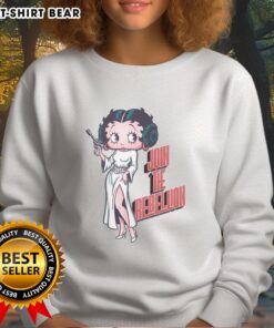 Nice Rebel Pinup sweatshirt featuring a retro cartoon princess parody, perfect for joining the rebellion in style.