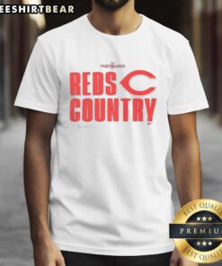 Nice Reds Country Cincinnati Reds Baseball 2025 MLB Postseason T-Shirt featuring team logo and vibrant red color.