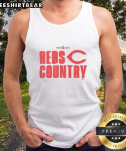 Nice Reds Country Cincinnati Reds Baseball 2025 MLB Postseason tank top featuring vibrant red design and team logo.