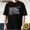 Nice Reggie's Sleepout T-shirt featuring 'One Night Big Change' slogan by IHYC, supporting YSS organization's mission.