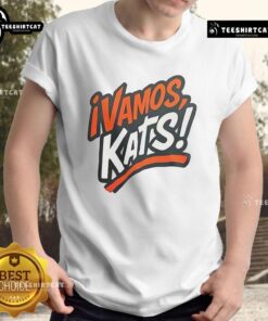 Alt Text: Nice Sam Houston Bearkats Football Vamos Kats T-Shirt featuring vibrant team colors and logo for fans.