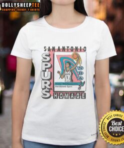 San Antonio Spurs trading card featuring Victor Wembanyama on a stylish ladies tee for fans and collectors.